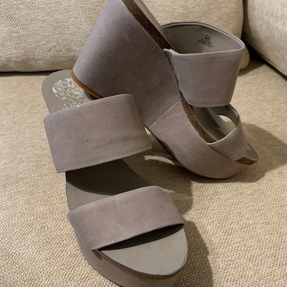 Vince canuto 9 Slide Sandals - silver grey starlight